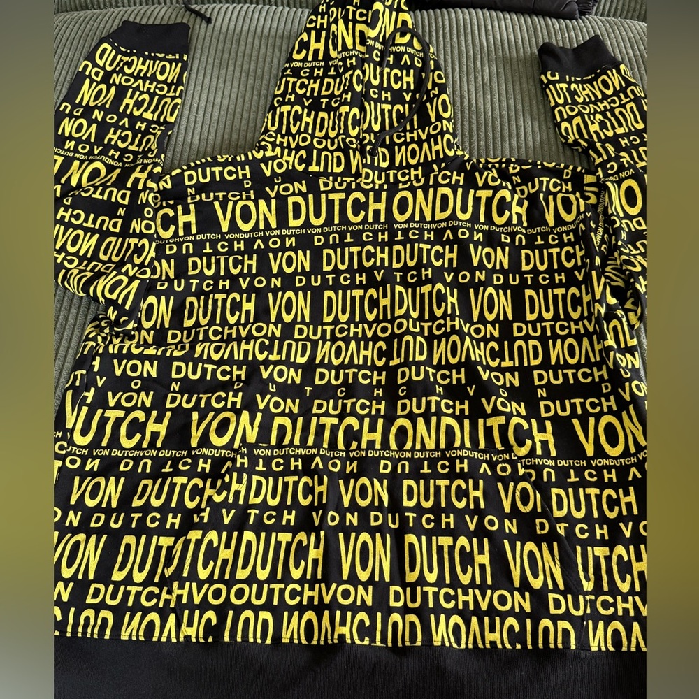 Von Dutch Yellow and Hoodie and sweats Size 2X - Picture 3 of 5